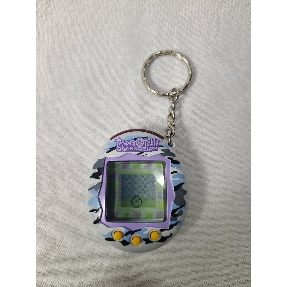 Tamagotchi Connection Gray Camo 2004 Authentic Tested Working Used English